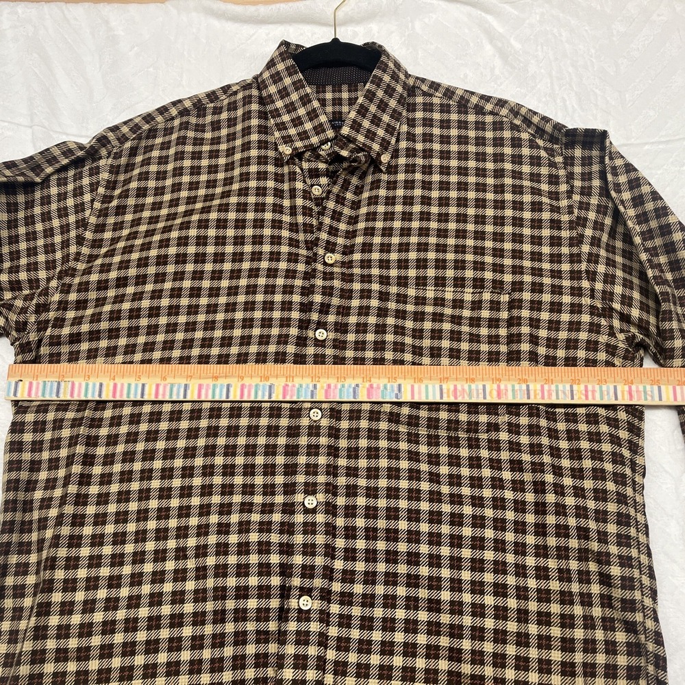 Burberry Mens Button Up Shirt Multicolor Plaid Cotton Long Sleeves USA Large - Picture 7 of 12